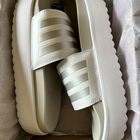 Adidas Platform Adilette Slides - Picture 1 of 8